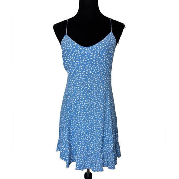 Oak+Fort Floral Mini Dress Blue - Picture 2 of 11